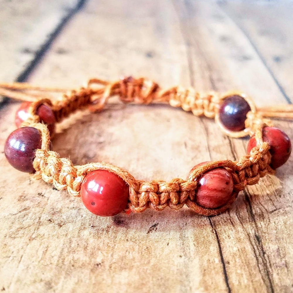 Red Jasper Knotted Bracelet
